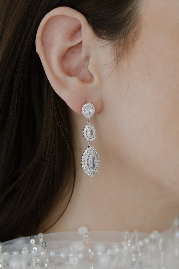 Annette Crystal Drop Earrings