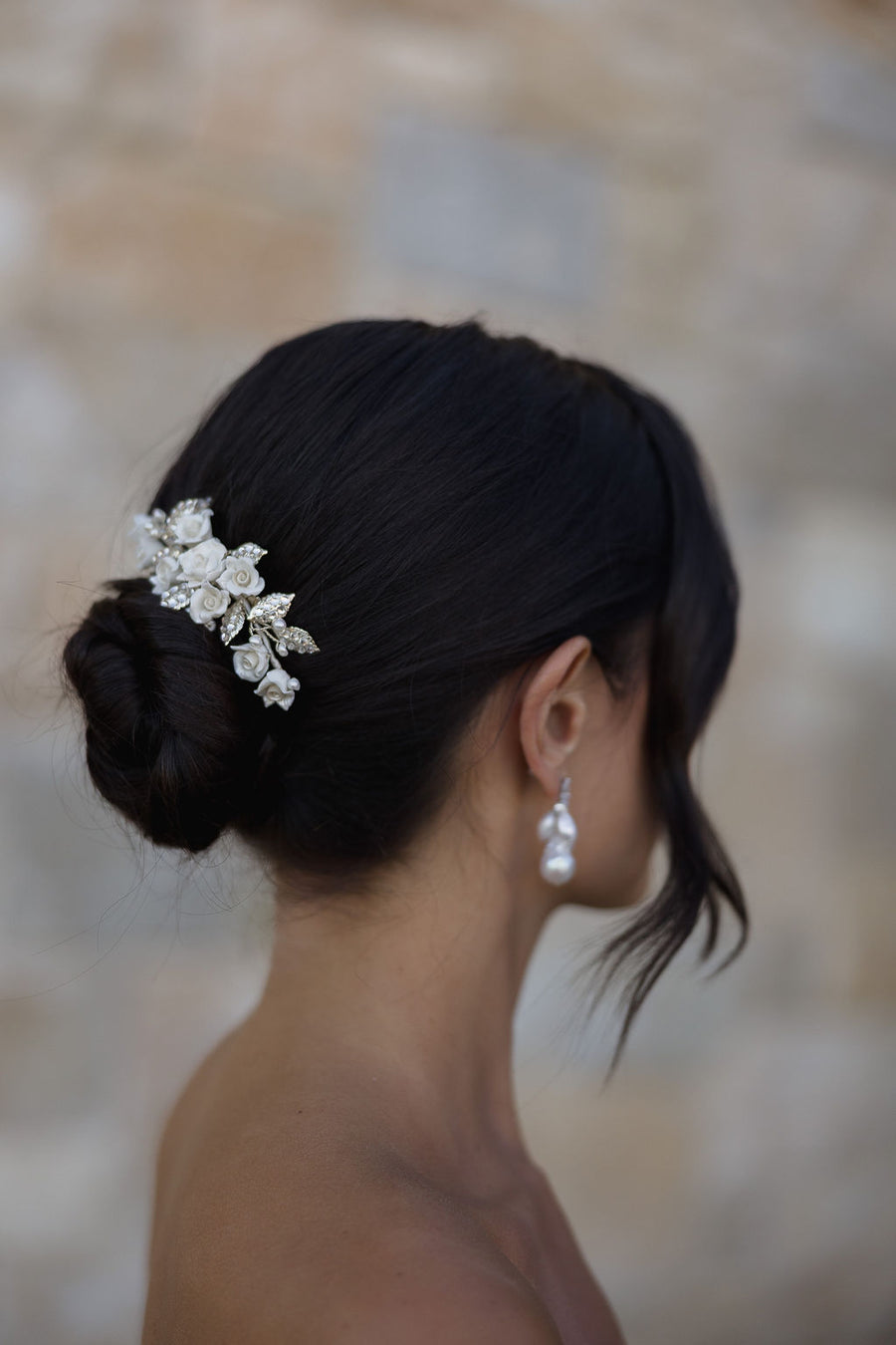 Victoria Crystal Floral Comb