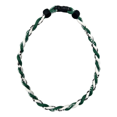 Viper Rope Sports Necklace | Dark Green & White