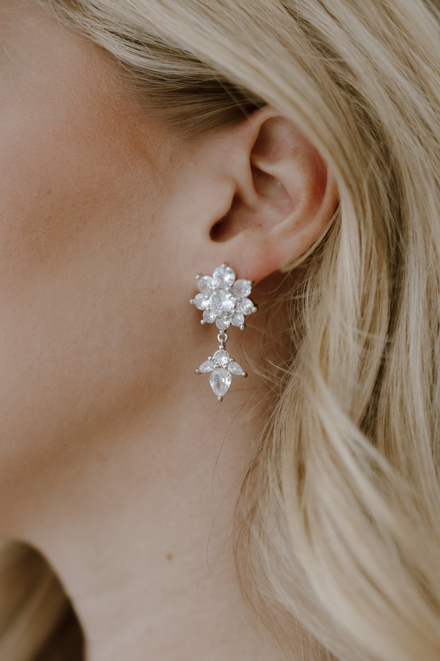 Whisper Crystal Drop Earrings - SAMPLE SALE - Damaged