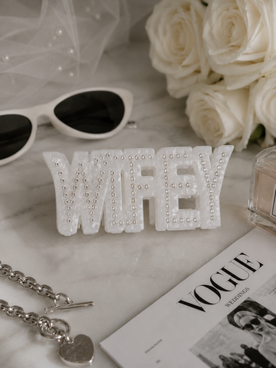 WIFEY Rhinestone Claw Clip