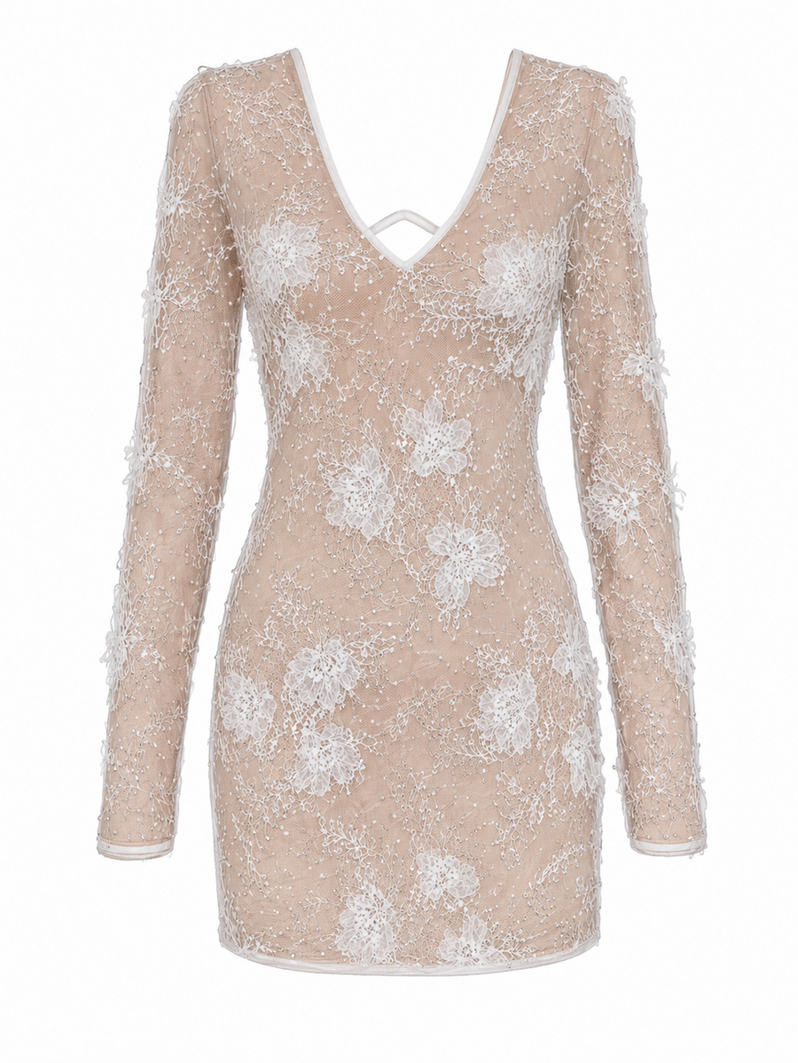 Everly Mini Dress - Nude