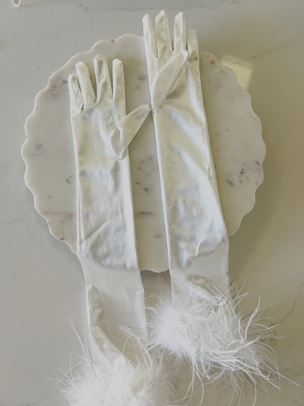 Olivia Feather Gloves - SAMPLE SALE