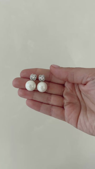 Kit Pearl and Crystal Earrings