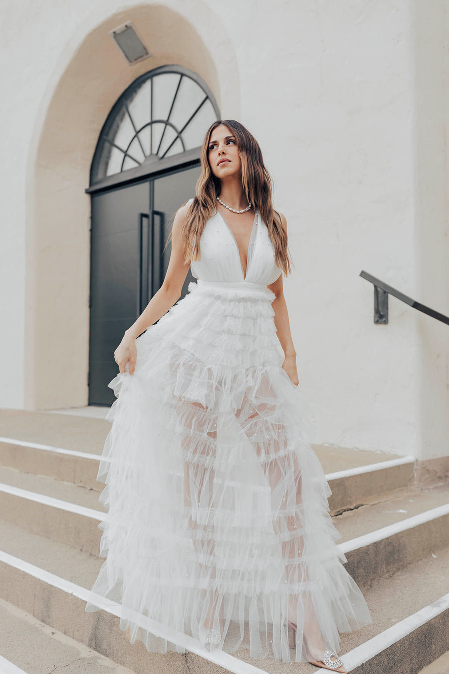 Baroness Pearl Gown - Ivory Baroness Pearl Gown - Ivory