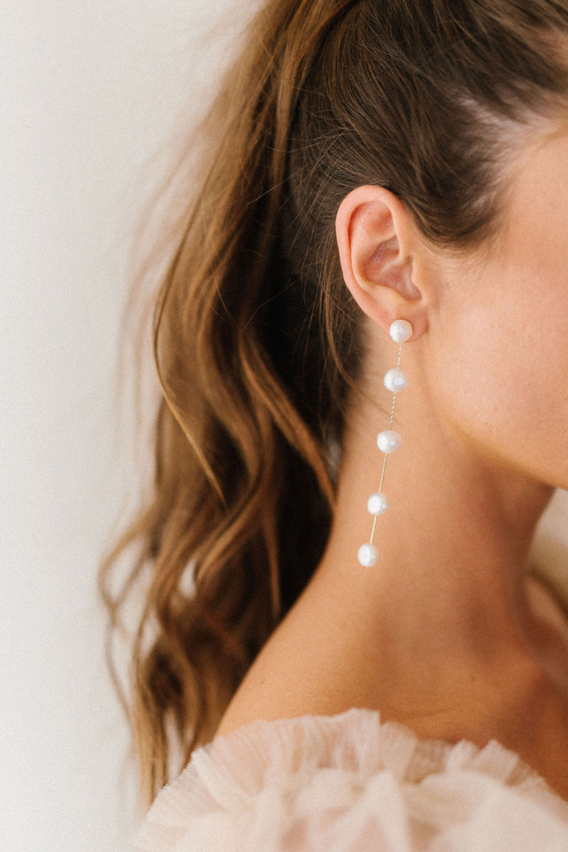 Harper Pearl Drop Earrings – Untamed Petals