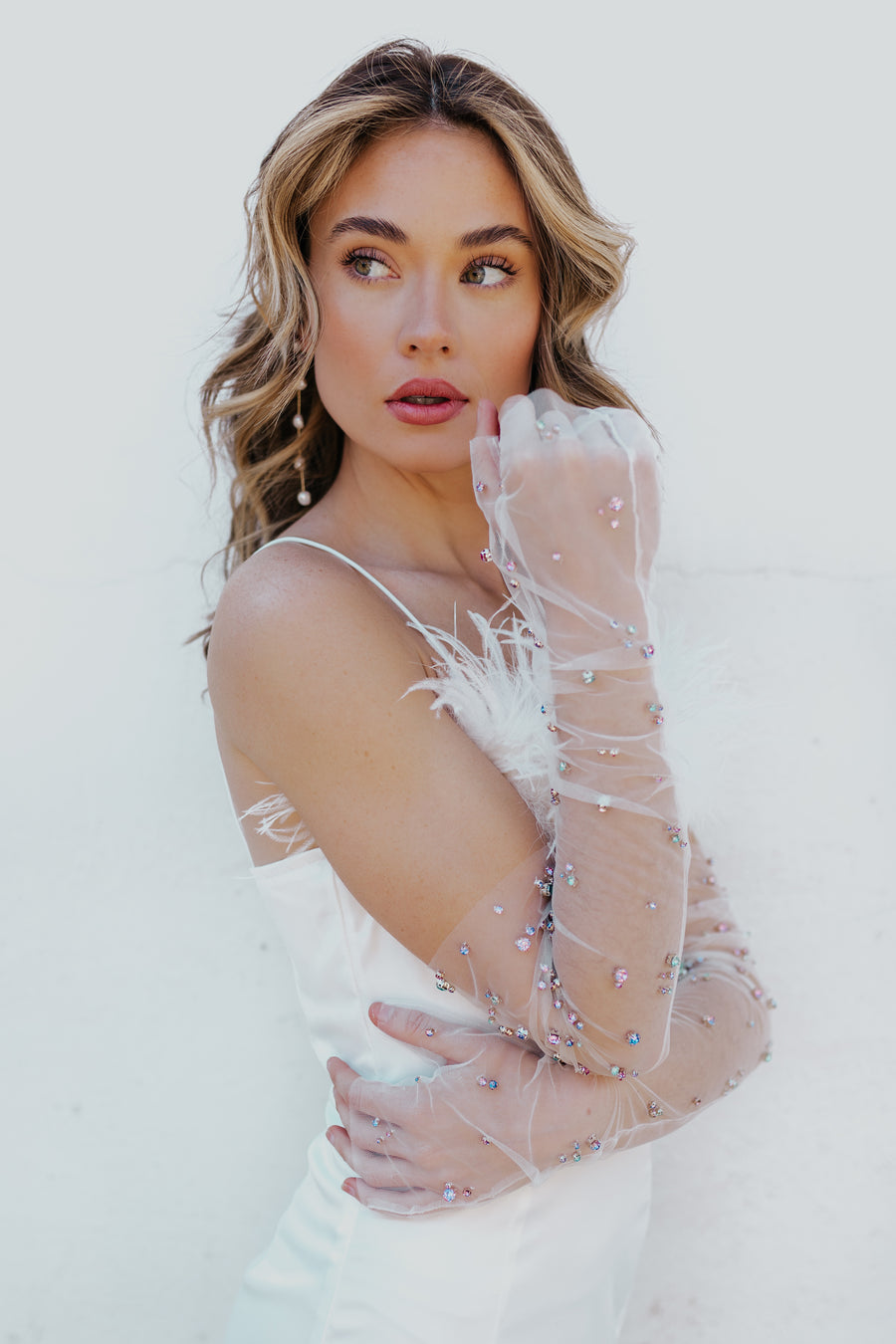 Moonlight Sheer Gloves – Untamed Petals - Main Image