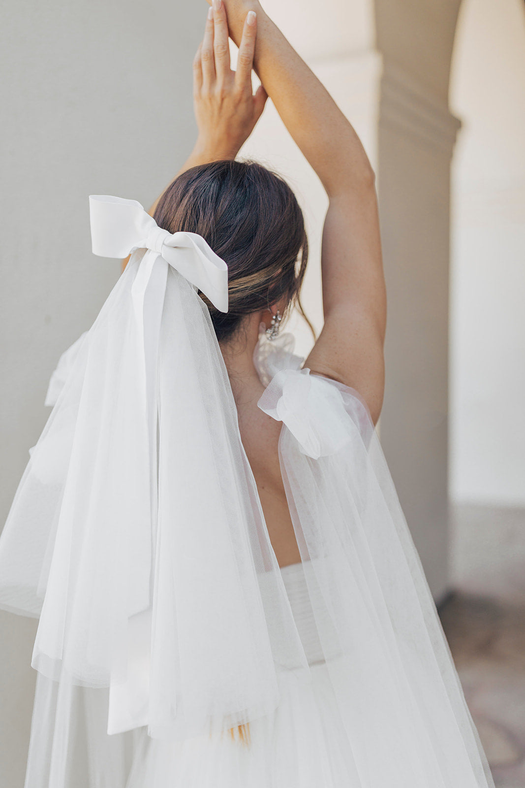 SALE top - SALE -Handmade Vintage Looking Ivory Bridal Veil with ribbons